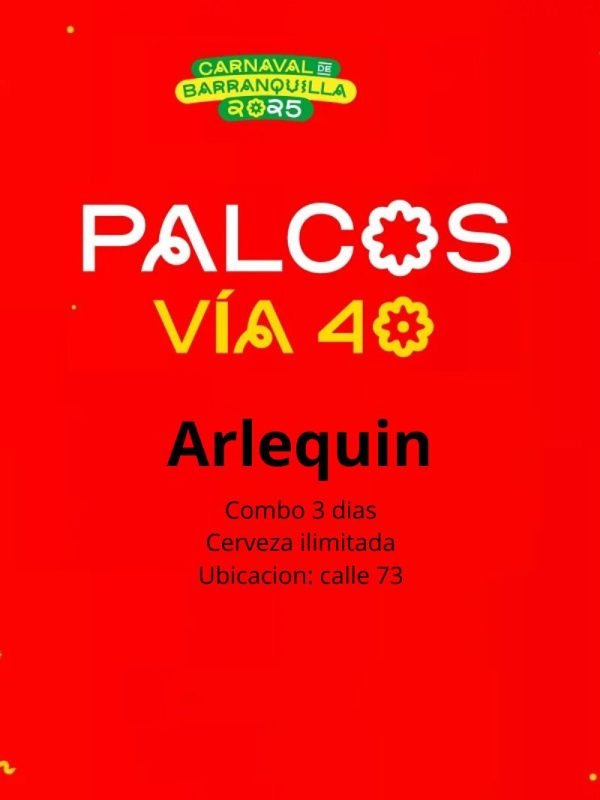 Boleta Palco Arlequín