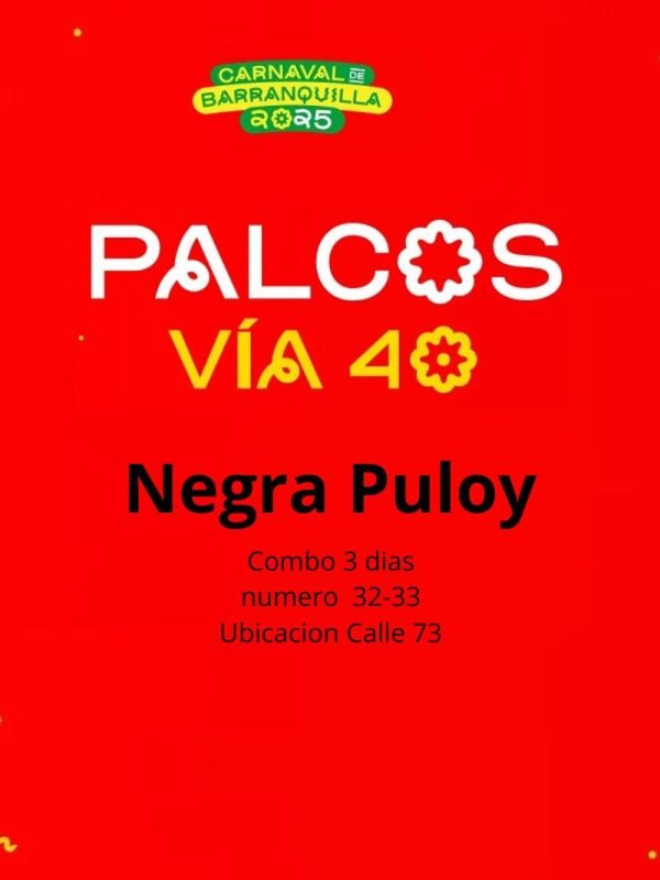 Boleta Palco Negra Puloy