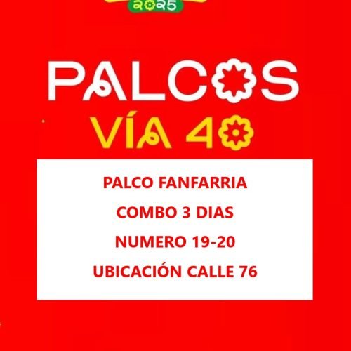 Boleta Palco Fanfarria