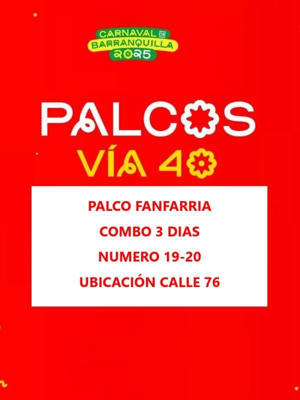 Boleta Palco Fanfarria