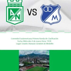 Boletas Atlético Nacional vs Millonarios