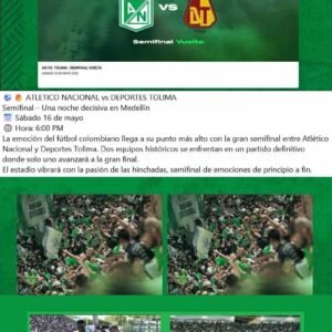 Boleta Atletico Navional vs Deportes tolima